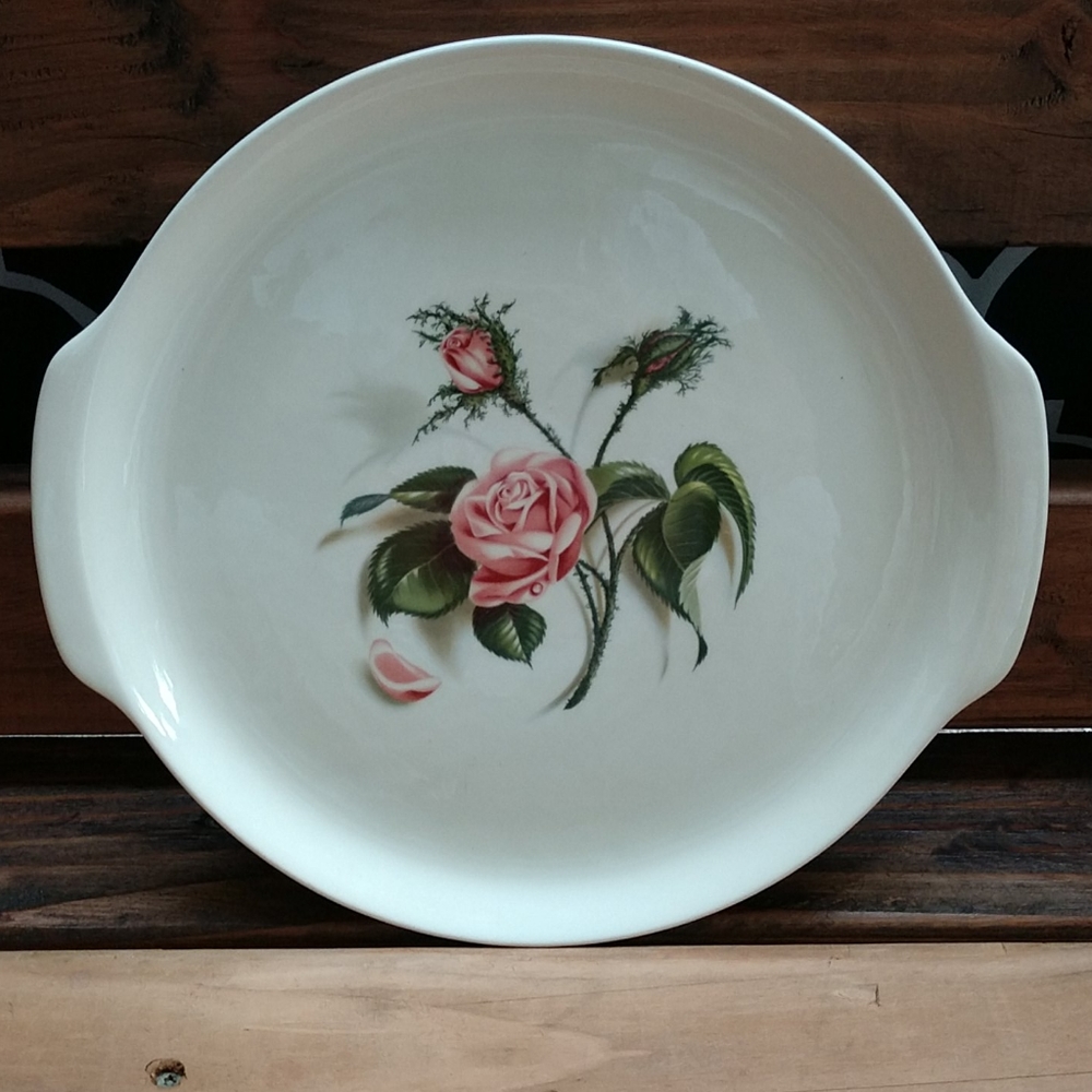 Vintage 60s moss 🌹 platter